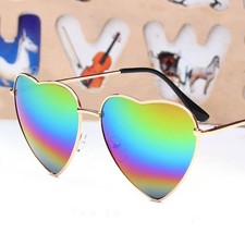 NEW Oversized Candy Color Heart Shaped Sunglasses Womens Clear Lens Fashion 2018