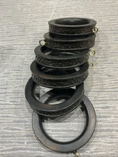 Trend Curtain Rings Decorative Fluted 6 Ct Size : 1 And 3/8 Inches Inside