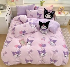 NEW Sanrio Kuromi Hello Kitty Duvet Bedding Set Size Full/ Queen