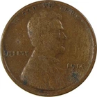 1914 S Lincoln Wheat Cent F Fine Penny 1c Coin Collectible SKU:I26157