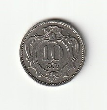 Austria 10 Heller 1893, cesarz Franciszek Józef I.