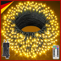 Lichterkette 40M 400 Led Warmweiß AußEn Innen Mit Fernbedienung Timer 8 Modi