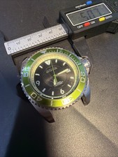 BK86 Invicta Automatic Watch Mens Green Bezel Runs Works Ticks Scratched Crystal