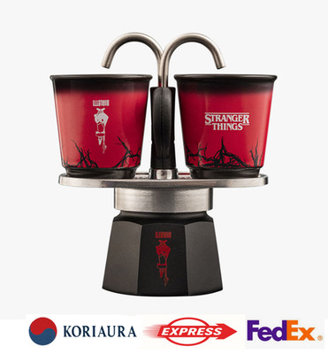 Bialetti Mini Express Stranger Things 2-Cup Set Color-Changing Ceramic Cups NEW