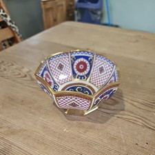 Vintage RARE Aynsley Imperial Gold Cobalt Imari bowl