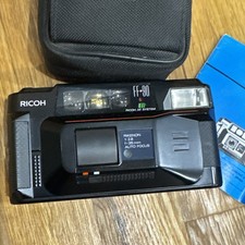 Black Ricoh FF-90 35mm Rikon AF Point Shoot Film Camera f2.8 Lens Not Tested
