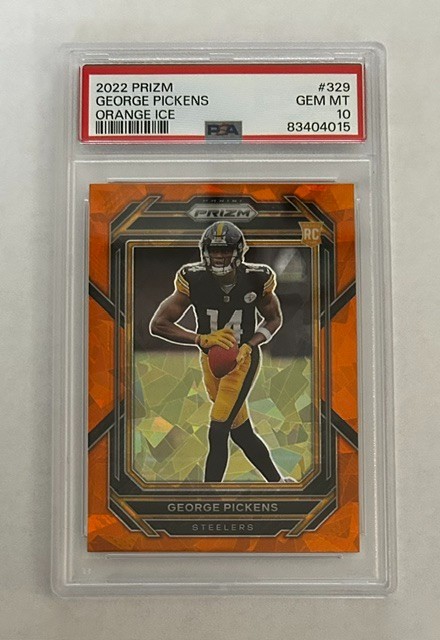 George Pickens Panini Prizm #329 Orange Ice