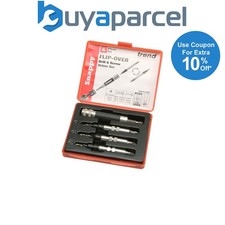 Trend Flip Driver Set 4 Piece Pozi Countersink Drill Screwdriver Bit Set Cased