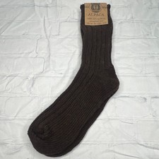 BRUBAKER Alpaca Wool socks Ecologically Dyed Men's Socks Brown US 9-11.5