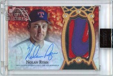 Nolan Ryan 2022 Topps Dynasty Dynastic Data Patch Autograph Card #DAP-NR1 5/5