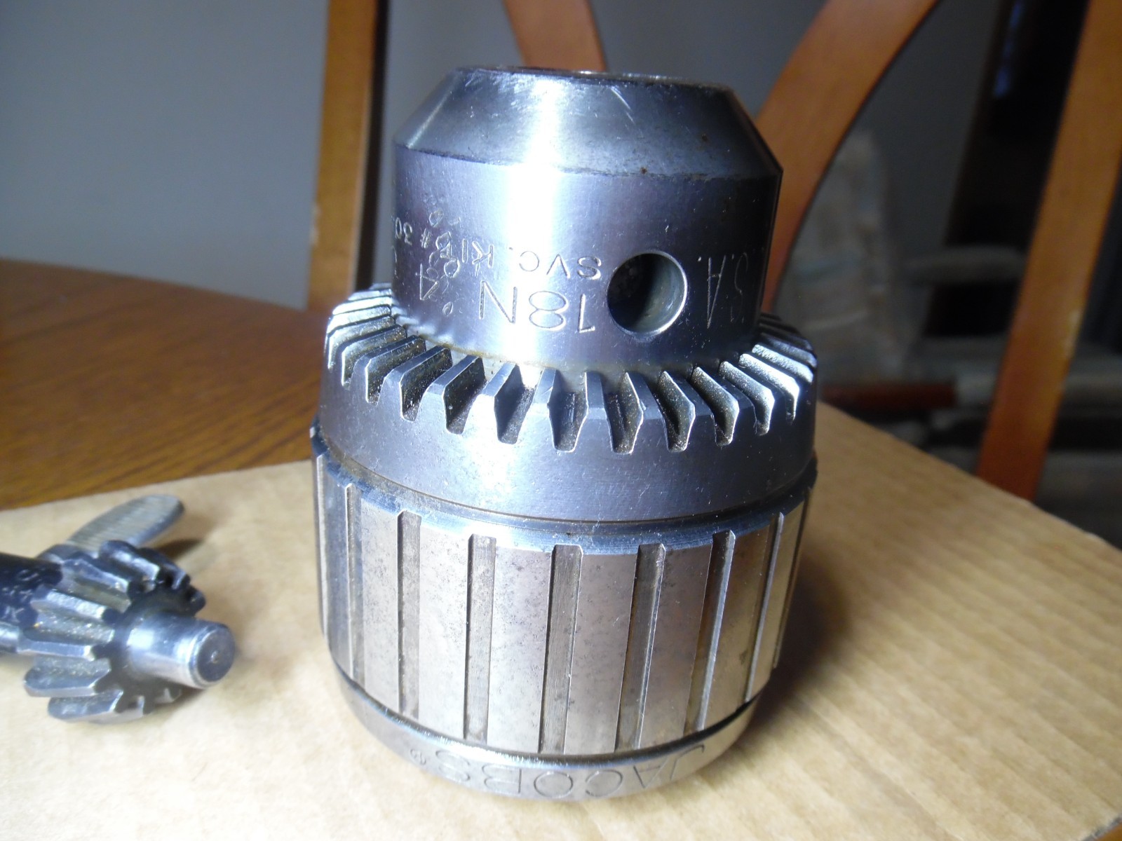 Jacobs No. 18N 1/8"-3/4" Capacity Ball Bearing Super Chuck WITH KEY