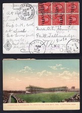 USA Pittsburgh 1913 Special Delivery Rate Postcard Forbes Field Baseball Stadium