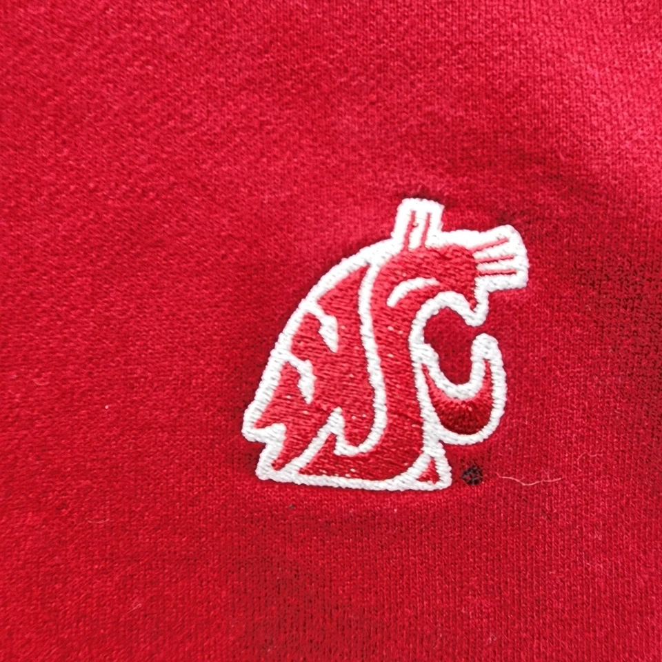 Vintage Cutter & Buck Sweatshirt Mens L Red Maroon WSU Cougars Pullover Sporty - Image 2 of 4