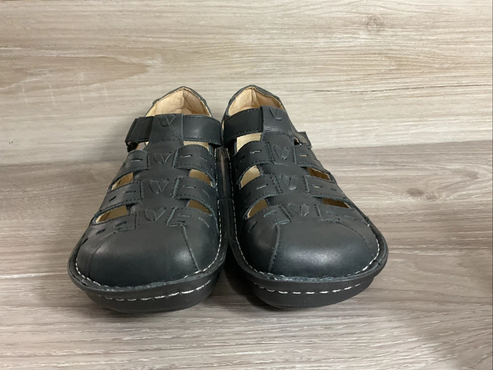 Alegria PG Lite Pesca Black Sandal Womens Sz 39 US 8.5 Leather Fisherman - Image 3 of 4