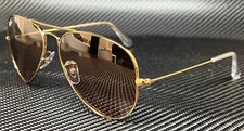 RAY BAN RB3025 001 3E Gold Aviator 55 mm Unisex Sunglasses