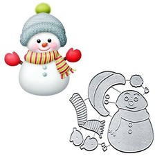 Christmas Winter Snowman Metal Die Cuts, Cute Snowman Metal Cutting Dies Cut ...
