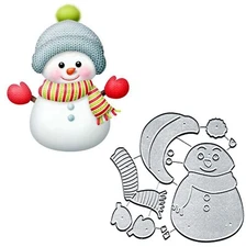 Christmas Winter Snowman Metal Die Cuts, Cute Snowman Metal Cutting Dies Cut ...