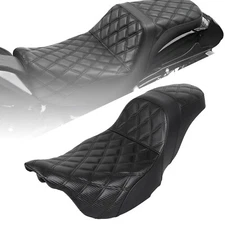 Extended Driver Passenger Seat For Harley Touring Road King Street Glide 2009-23