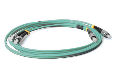 CONBIC  1m ST FC Fibre Optic Cable Multimode Aqua Duplex 50/125 Fibre Optic