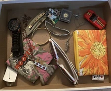 Junk Drawer Lot Miscellaneous Pins Jewelry Toys Etc…