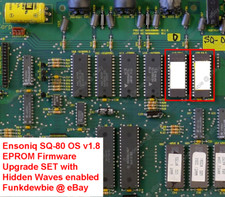 Ensoniq SQ-80 OS v1.8 EPROM Firmware Upgrade SET with hidden Waves enabled 