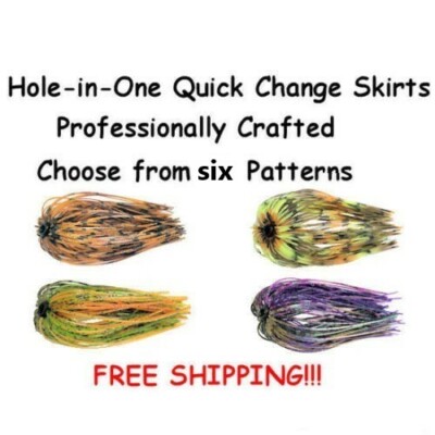 Hole in One Jig Skirts - Bass Musky Pike Spinner/Jig Quick Change Skirts