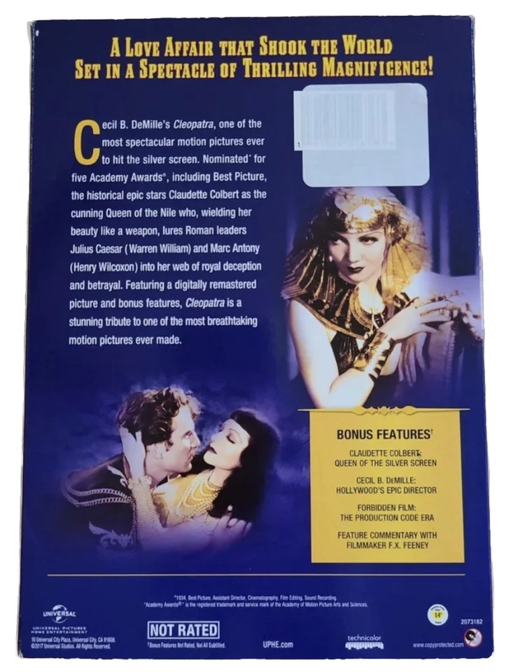 Cleopatra (DVD, винтажное художественное издание, 2017 г., с чехлом) - Изображение 3 из 4