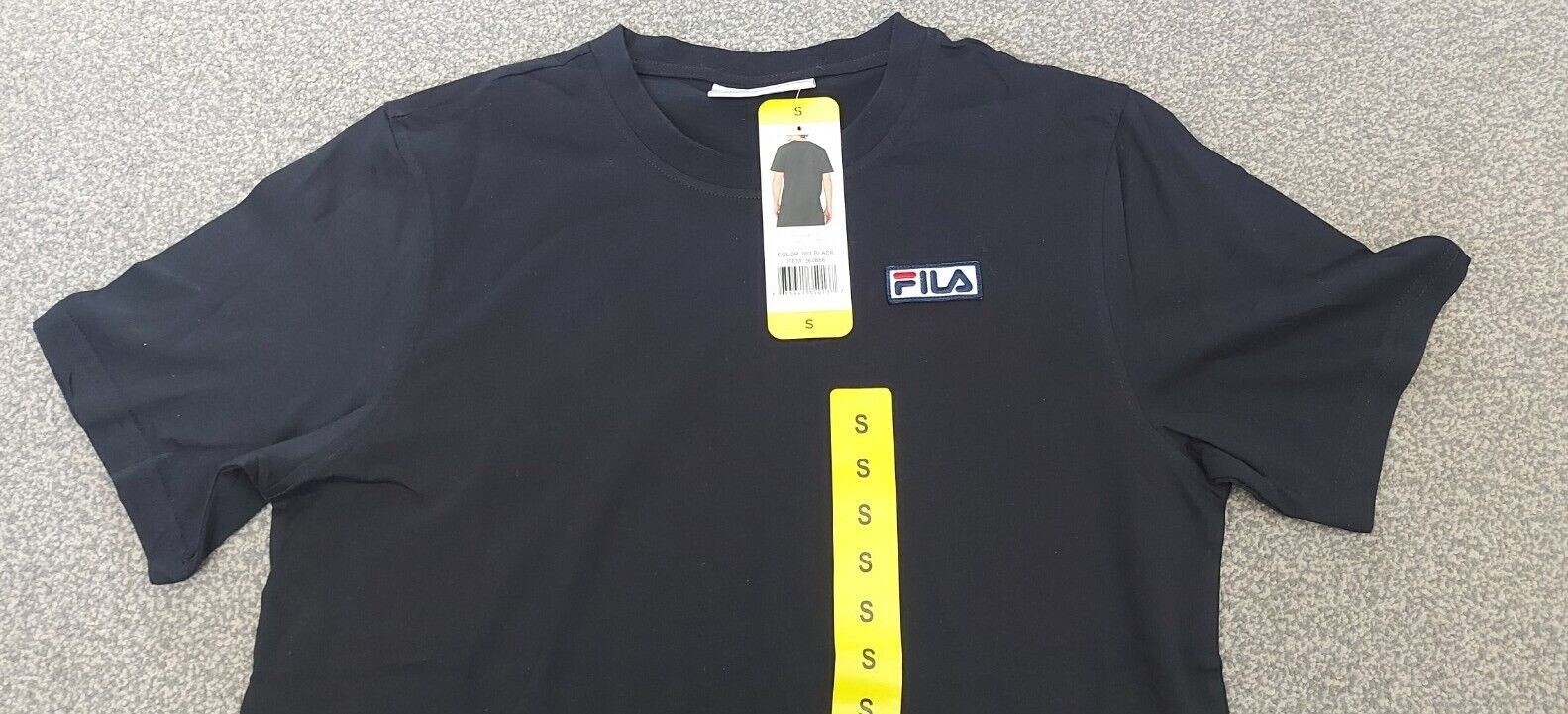 T shirt top da uomo Fila collo a maniche corte maglia cotone logo maglia S M L nuova con etichette