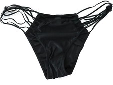 NEW Victoria's Secret VTG Cheekini Strappy Satin String Bikini Panty LARGE