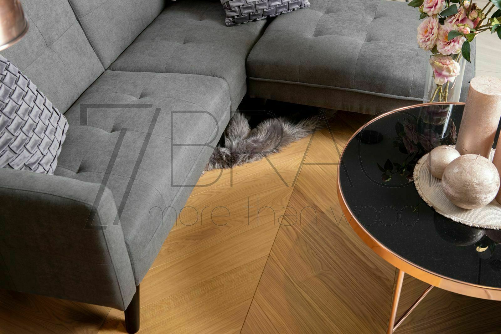 French Chevron Large Parquet Flooring Engineered Prime Oak 14/4x140x600mm sample