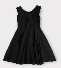 Express Women’s Dress Size 0 Lace Back Keyhole Fit Flare Mini Ruffle Cap Sleeve