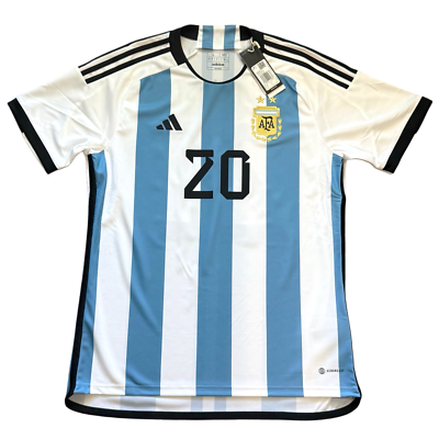 2022 Argentina Home Jersey #20 Mac Allister Large adidas World Cup