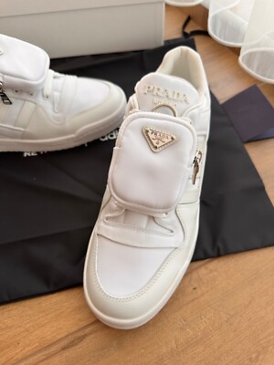 Prada x Adidas Re-Nylon Forum Low White Sneakers | eBay