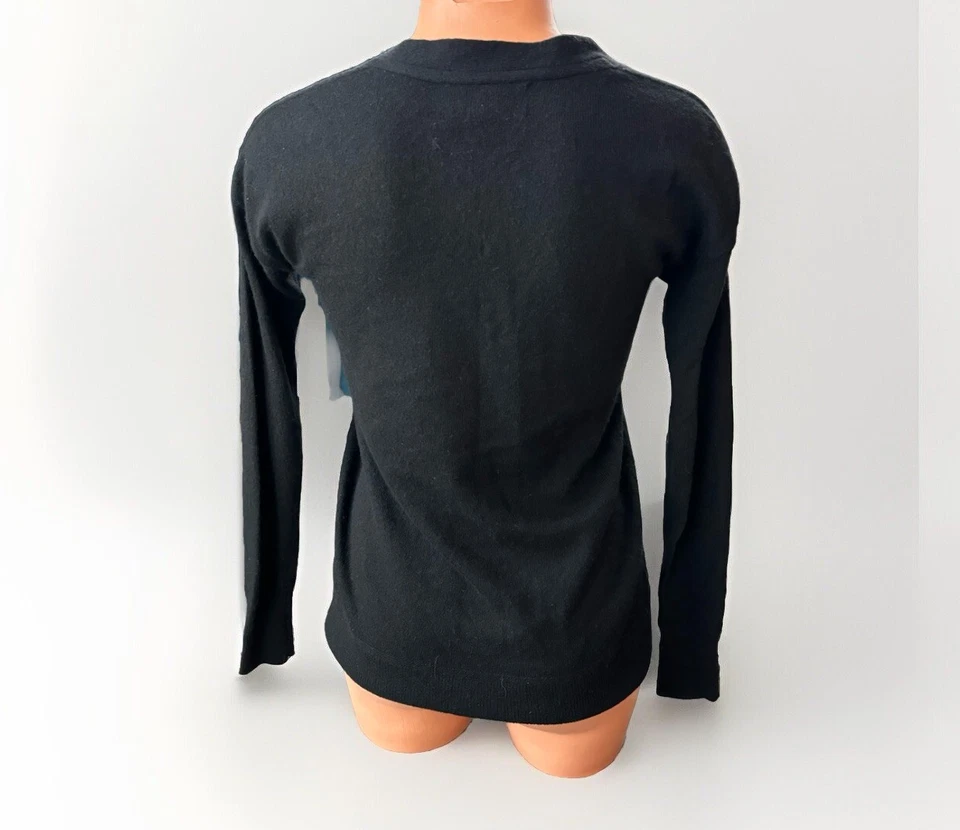 Banana Republic Filpucci черный шерсти кашемир свитер размер 2XS V-образным вырезом  - Изображение 3 из 4