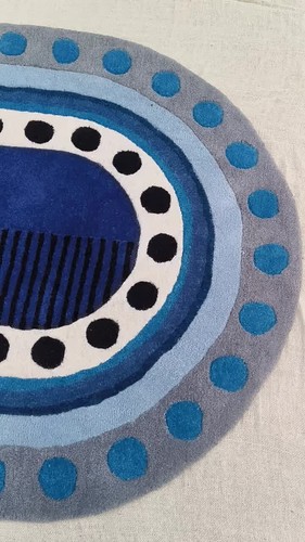 Oval Shape Rugs Rich Look Handmade 100% Woolen Hand Tufted For Home Decoration - Video 1 of 1