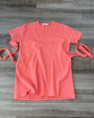 O-X Korea Salmon Pink Mini Dress Size S Tie Back Soft