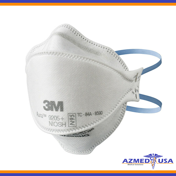 10-Pack 3M Aura 9205+ N95 Particulate Respirator Masks – NIOSH Approved
