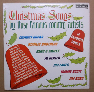 1960s COUNTRY CHRISTMAS SONGS LP Album~KING 8111~Cowboy Copas~AL DEXTER~Jim Bobo