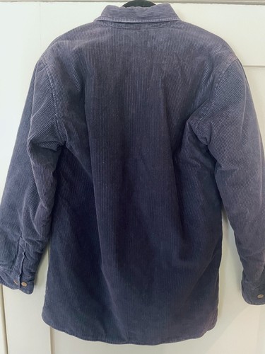 Vintage Members Only Corduroy Shirt Mens M Blue Heavy Cord Overshirt Chore - Picture 6 of 6