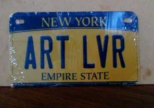 Art Lover New York Yellow Motorcycle/Golf Cart Metal Sign