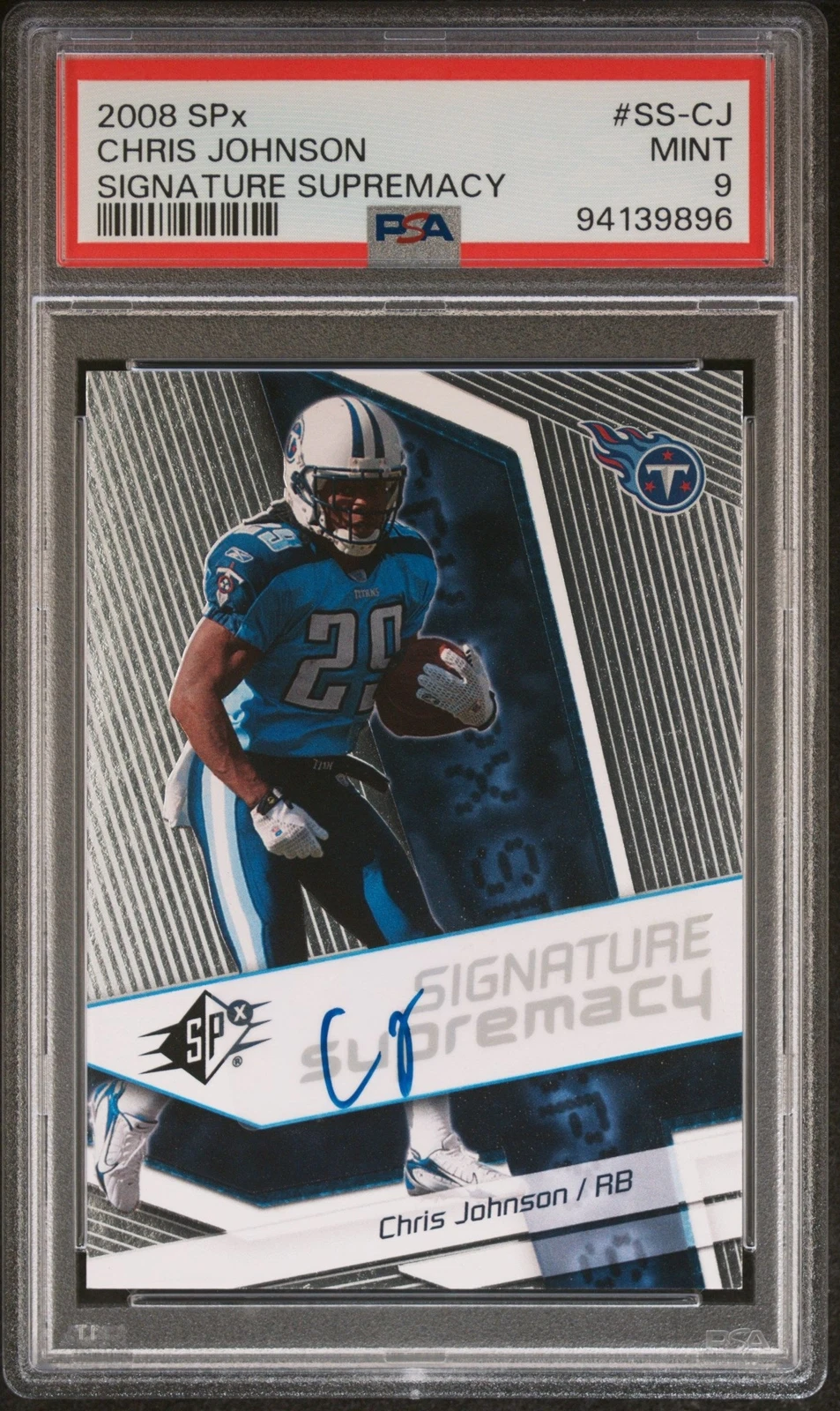 Chris Johnson SPx Signature Supremacy #SSCJ Base