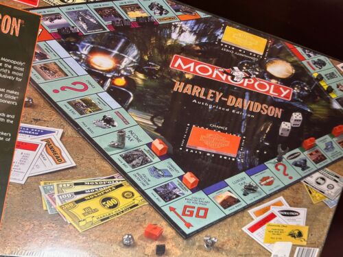 Vintage New 1997 Harley Davidson Monopoly Board Game Authorized Edition Sealed - Picture 4 of 5