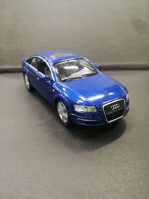 Audi A6 Blau Kinsmart Spielzeug Auto Modell 1/38 Skala-Modelle Metall Neu Offen