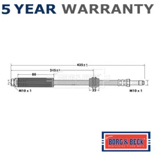 Borg & Beck Rear Brake Hose Fits Ford Focus C-Max 1.4 1.6 dCi 1.8 2.0 #2