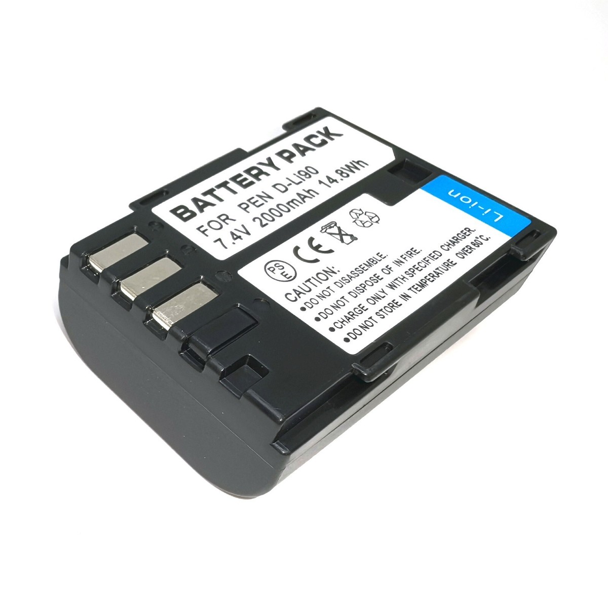 モバイル 2x Li-ion Battery Pack For D-Li90 Pentax 645 645D 645Z IR K-01 K01