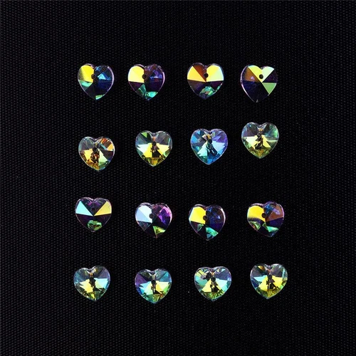 Multi Shape Crystal Charms - AB Color Glass Beads Jewelry Making Pendants 20Pcs - Picture 43 of 65
