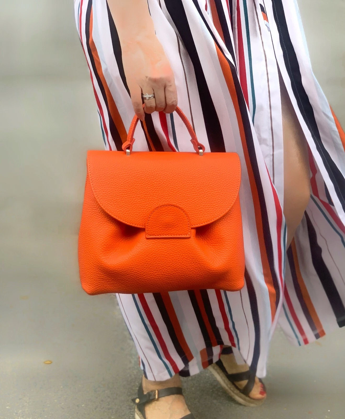 COACH Borsa a mano donna ciottoli VERA PELLE arancione borsa a tracolla tote bag regalo per lei