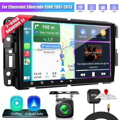 8'' Apple CarPlay For 2007-2013 Chevrolet Silverado Android 13 Radio Stereo WiFi