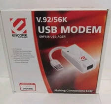 Encore 56k USB Modem FAX V.92 Open Box Plug And Play Software Driver