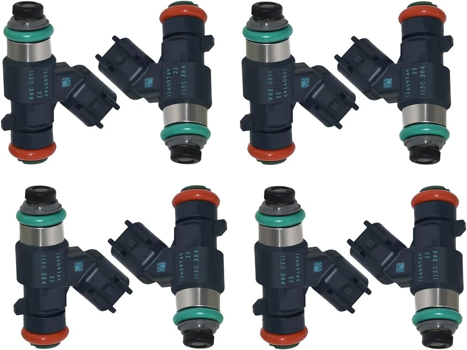 8X OEM Denso Fuel Injectors For 2009-2013 Cadillac Escalade EXT 6.2L V8 - Image 2 of 4